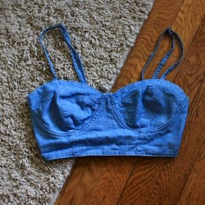 Denim bralette